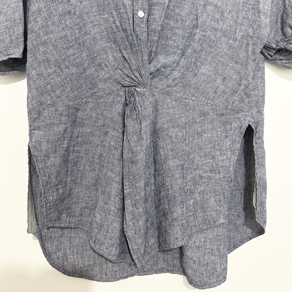 Carlson Chambray Linen Button Up Top size medium - Picture 4 of 4